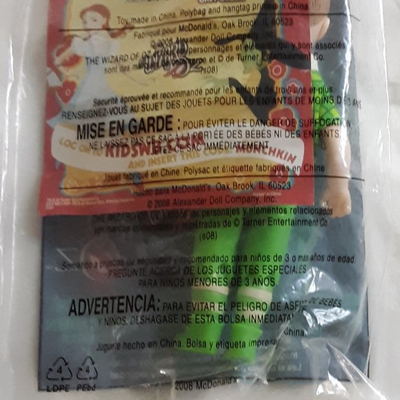 Wizard of Oz Lollipop Munchkin Doll #11 Madame Alexander McDonalds 2008 NIP NWT - Picture 8 of 10
